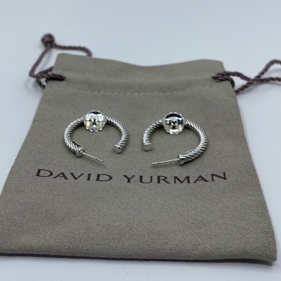 David Yurman Jewelry - David Yurman 1' Inch Classic Cable Hoop Earrings